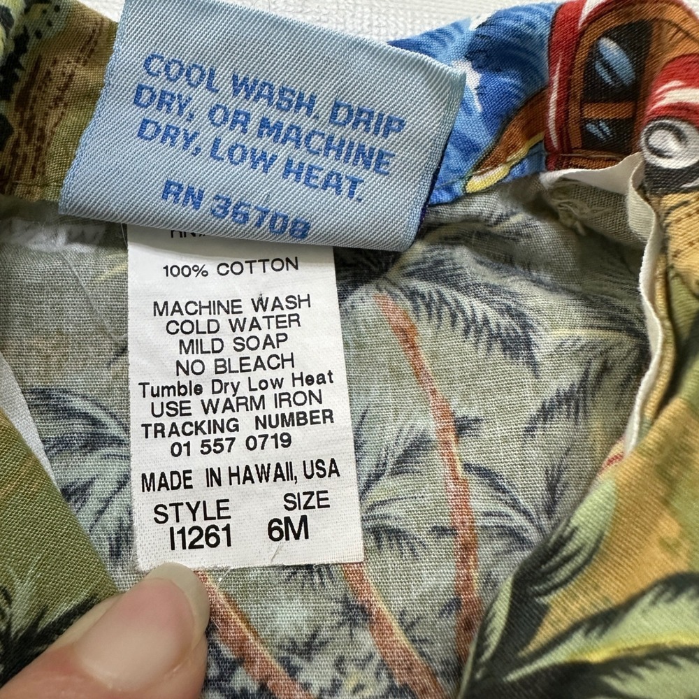 RJC Hawaii Aloha Shirt and Shorts Set Size 6M Tropical Island Vacation Coastal - Picture 4 of 9